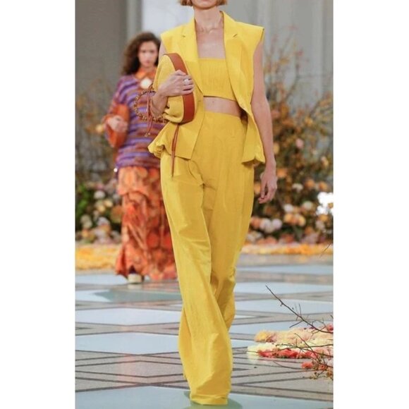 Ulla Johnson "Beatriz" Linen Vest in Yellow, size Small - Picture 10 of 10